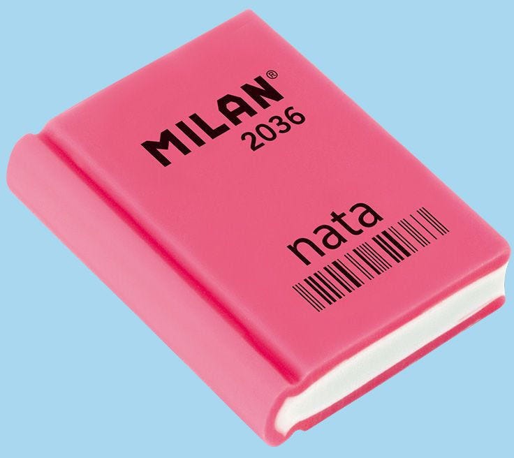 Eraser Book Shaped NataÂ® 2036, Assorted Colours