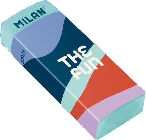 Display box 20 flexible soft synthetic rubber erasers 320, The Fun series,(with carton sleeve and w