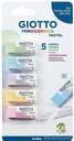Eraser Pastel Giotto Minigomma - Blister 5 pcs