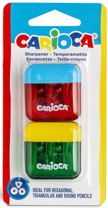 Carioca Sharpner 2 Holes Mini Blister 2Pcs