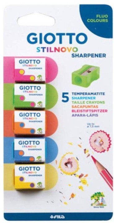 Sharpener Fluo Giotto Stilnovo - Blister 5 pcs