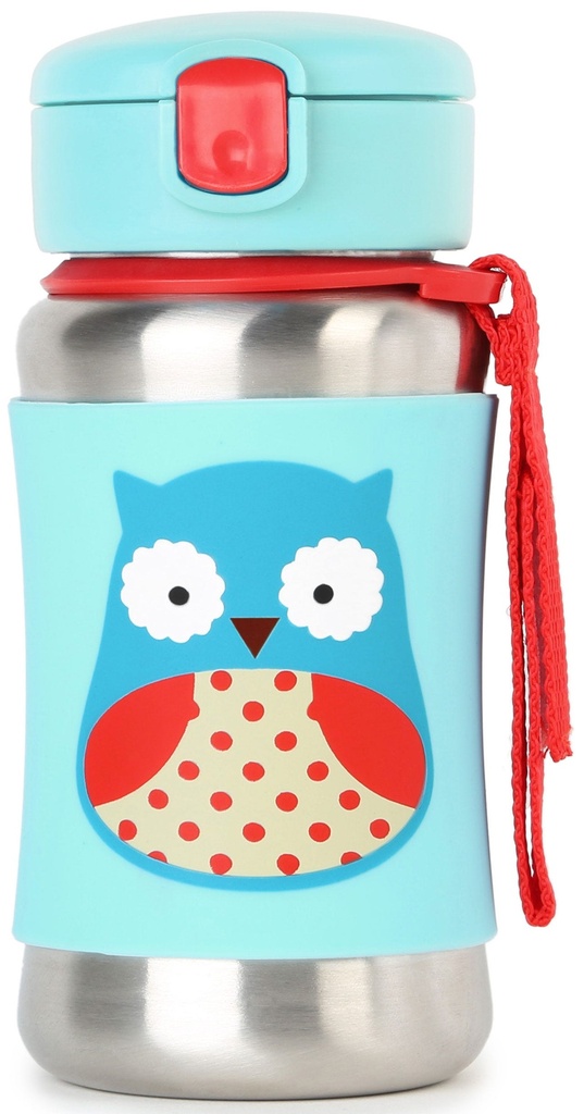 Skip Hop Zoo SS Straw Bottle Owl