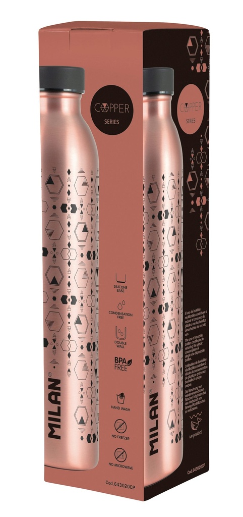 Bottle 591Ml, Stainless Steel Isothermal Copper