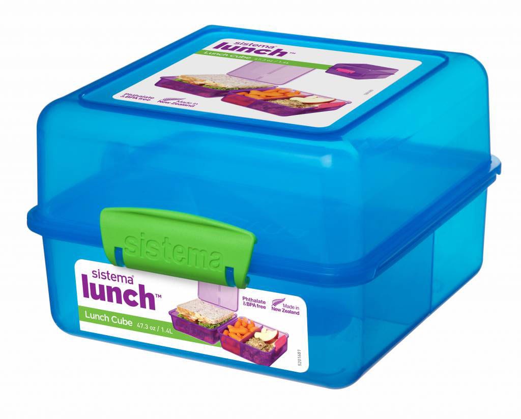 Lunch Box 1.4L Cube Color - Blue