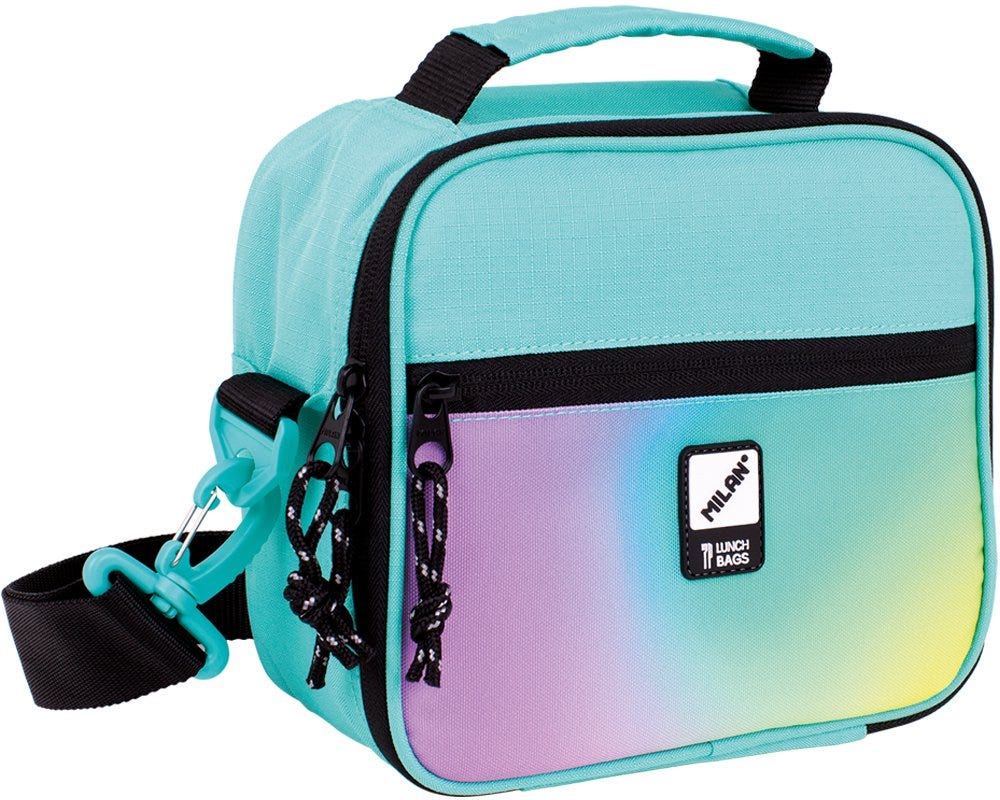 Isothermal food bag (3.5 L) with 3 lunch boxes Sunset series, turquoise