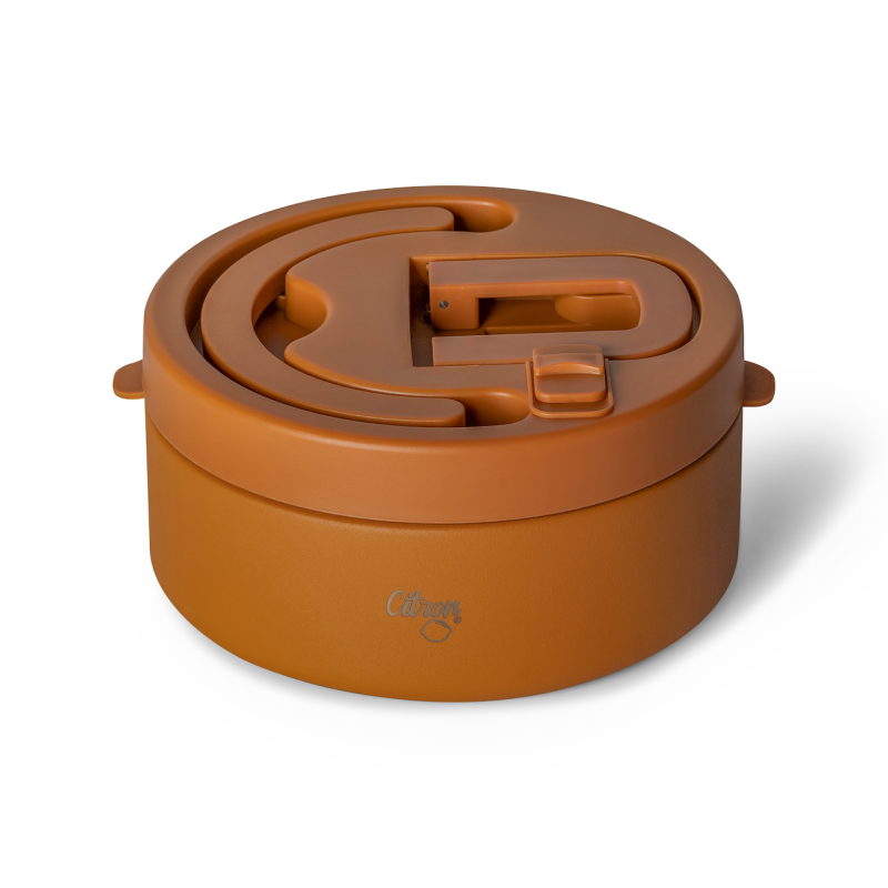 Citron Stainless Steel Food Jar 400ml - Caramel