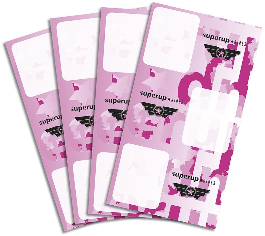 Stickers Name Set of 4x3pcs - SUPERUP - 2020/2021