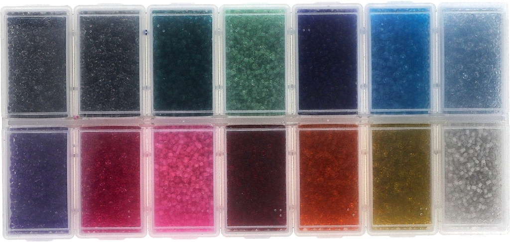 Beads Small 14 Cells 820gsm 14 Assorted Color in Organizer Box