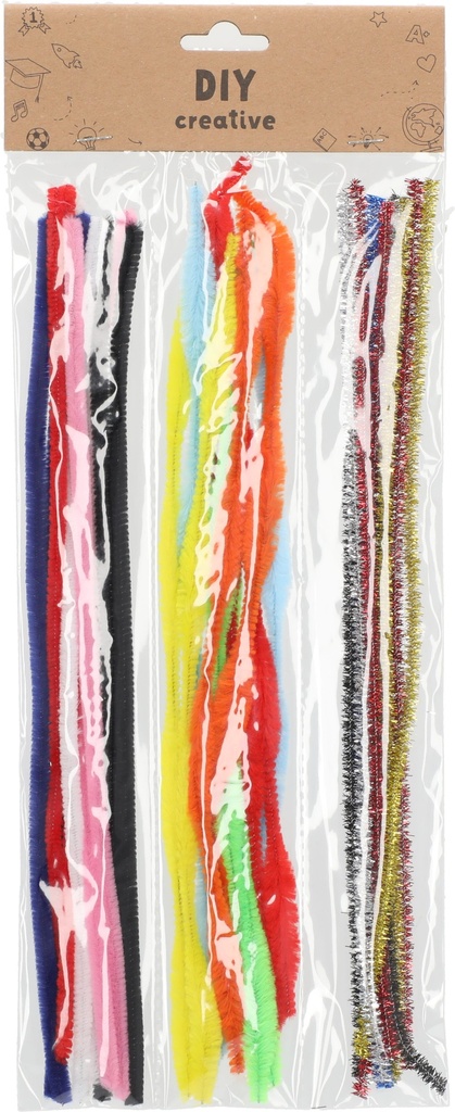 Pipe Cleaner 30pcs Iron Poly 30CM Assorted Color