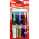 Glitter Powder Sparkling Bls=9gm X6Col+Glue