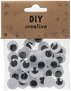 Googly Eyes Rounded, adhesive 15mm White/Black
