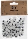 Googly Eyes Elliptic, adhesive 8x10mm White/Black