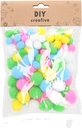 PomPoms 100pcs assorted Size 2.5cm(50pcs), 1.5cm(50pcs) Assorted color-BJ2311042