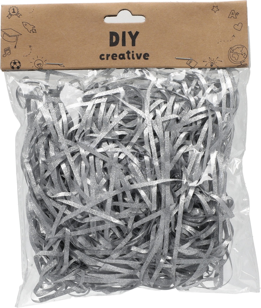 Shredded Glittering Paper Silver
