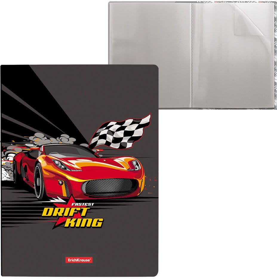 Book Display 20 Pocket Top Loaded Polypropolene A4 Colorful, Erichkrause Drift King