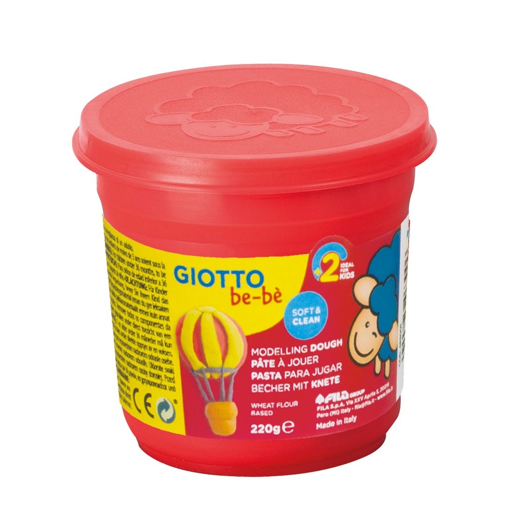 Modelling Dough, Pot 220 g, Red, Giotto be-bè Super