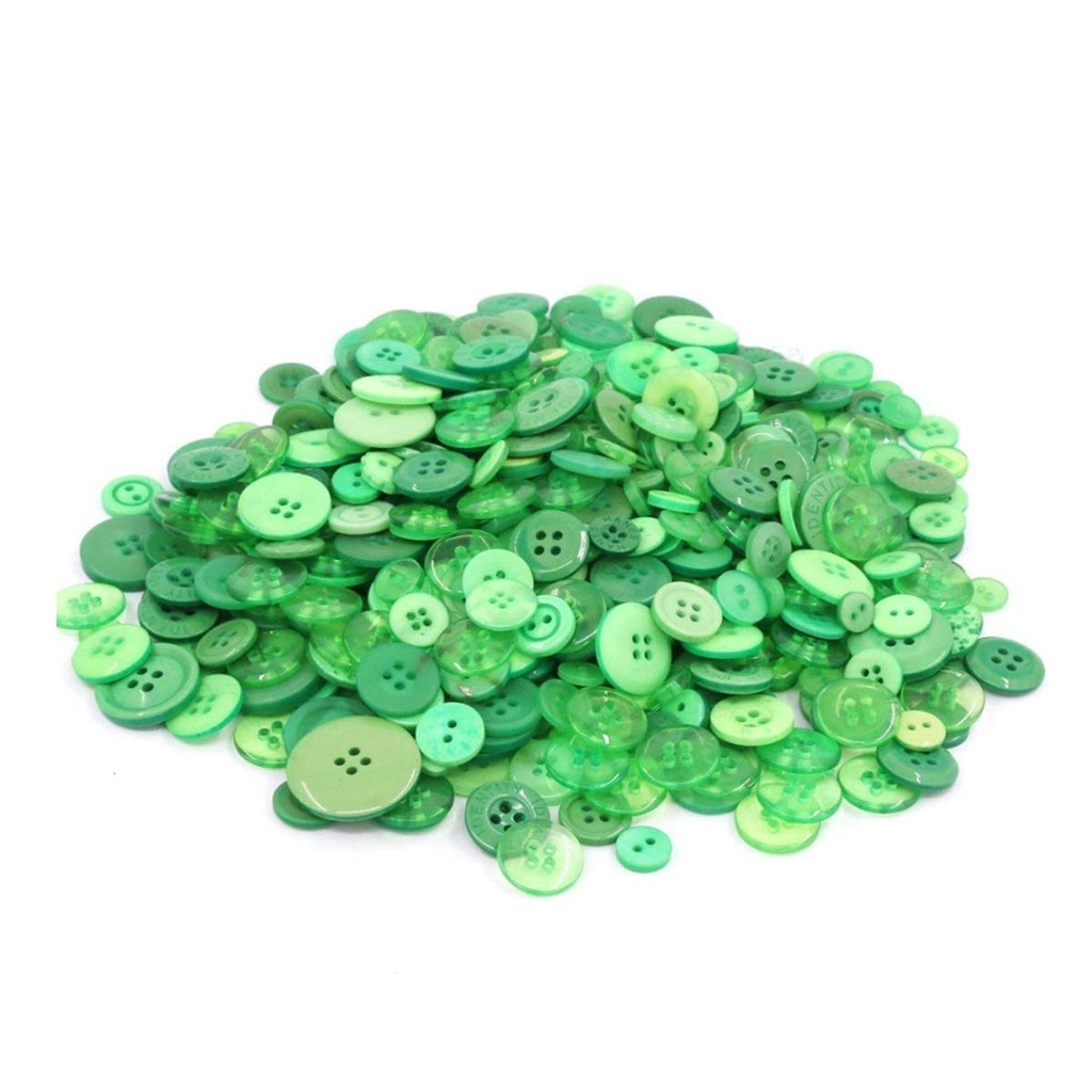 Buttons Craft 3x0.5cm Green