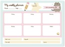 Weekly Planner A4 Pusheen Foodie Blue