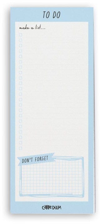 To Do List Magnetic, Sky Blue Carpe Diem