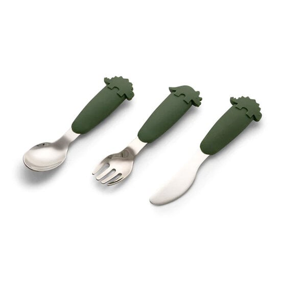 Cutlery Set Silicone- Dino