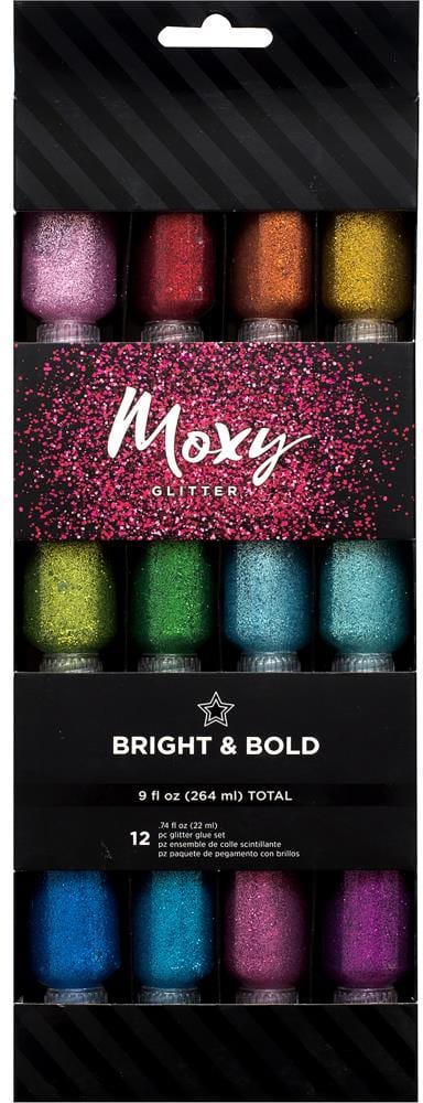 Value Pack - Ac - Moxy Glitter And Embossing - Glitter Glue - Bright And Bold (12 Piece)