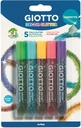 Glue Glitter Confettis 10.5 ml, Blister 5 pcs, Giotto Decor Glitter Glue