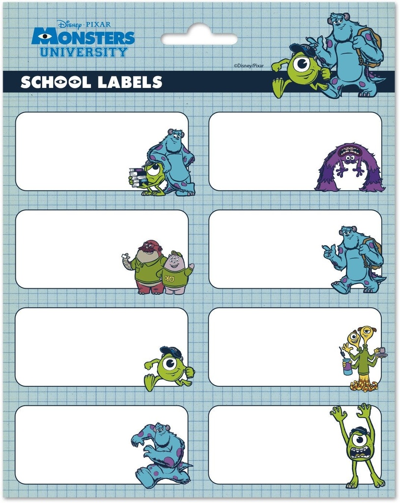 Pixar Monsters, Inc. Self-Adhesive Labels