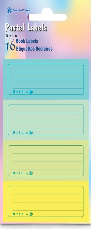 BRIO 16 School Stickers in Clear Bag 4X4 Pastel