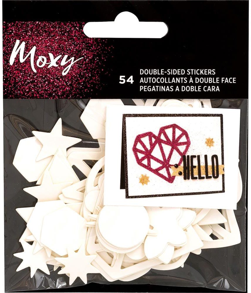 Stickers - Ac - Moxy Glitter And Embossing - Clear - Double Sided Sticker (54 Piece)