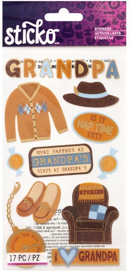 Sticker - Sti - Themed - Grandpa (17 Piece)