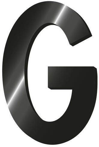 My Initial - Adhesive Metal Letter - G