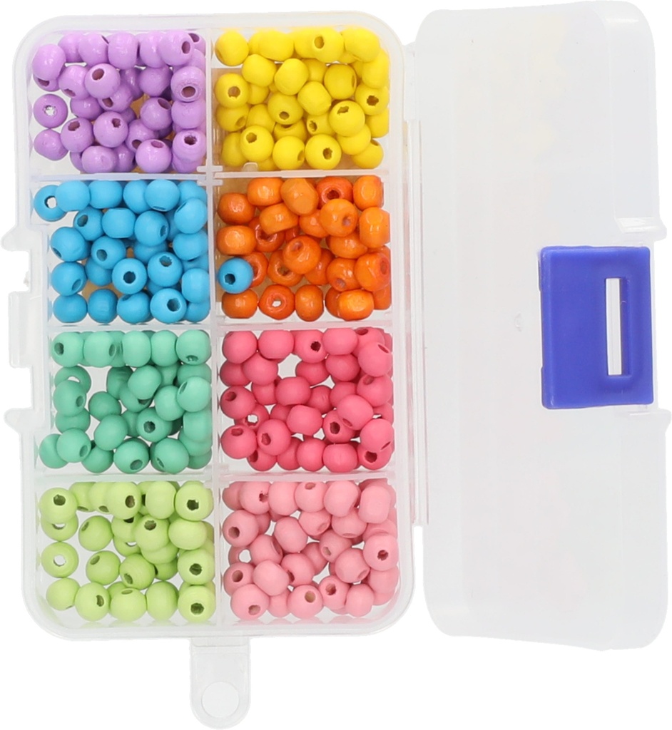 Beads Wooden Set 40g Assorted Color in Organizer Box