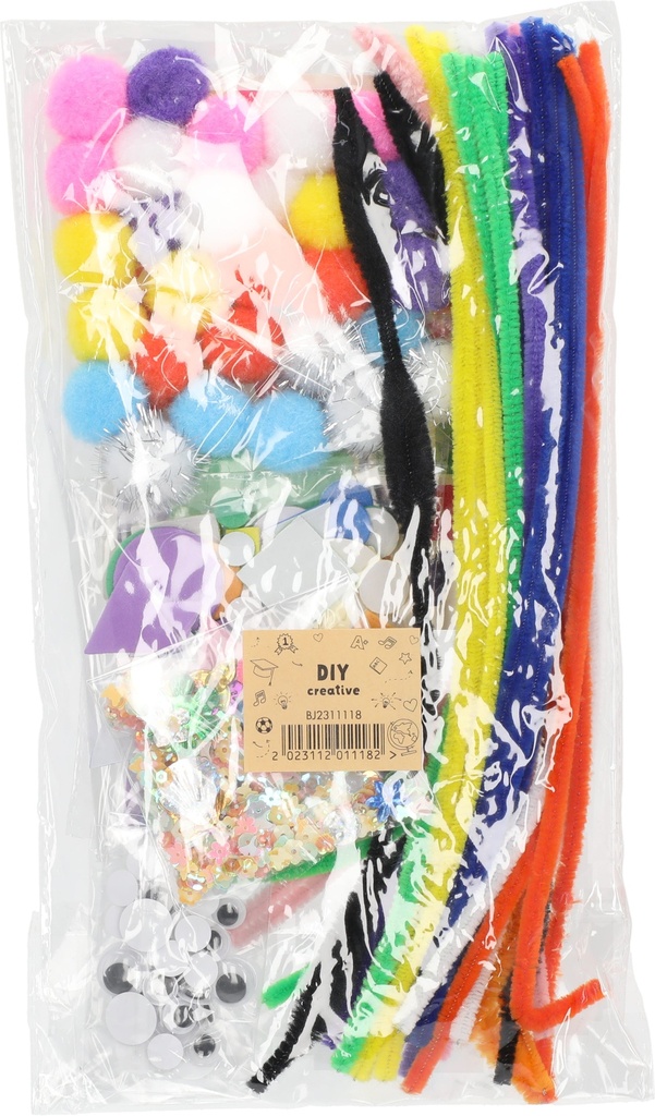 Pipe Cleaner Set, including PomPom,Eyes, Pipe Cleaner,Confetti