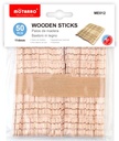 Wooden Stick Zig Zag 114mmPVC/50pcs Natural Color