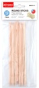 Wooden Stick Rounded 178mmPVC/12pcs Natural Color