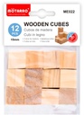 Wooden Cube PVC/1.5cm 12pcs Natural Color