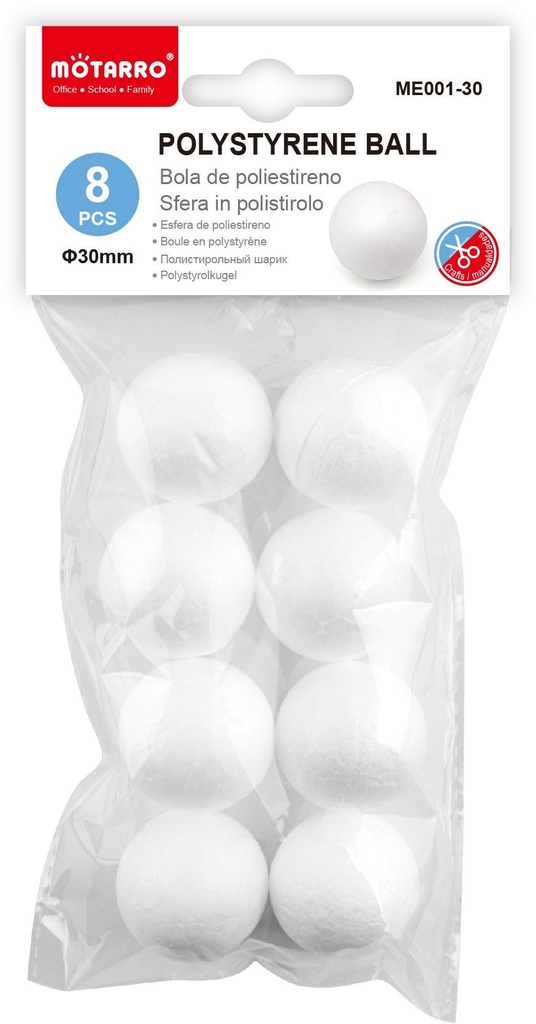 Polystyrene Ball 30mm/8pcs
