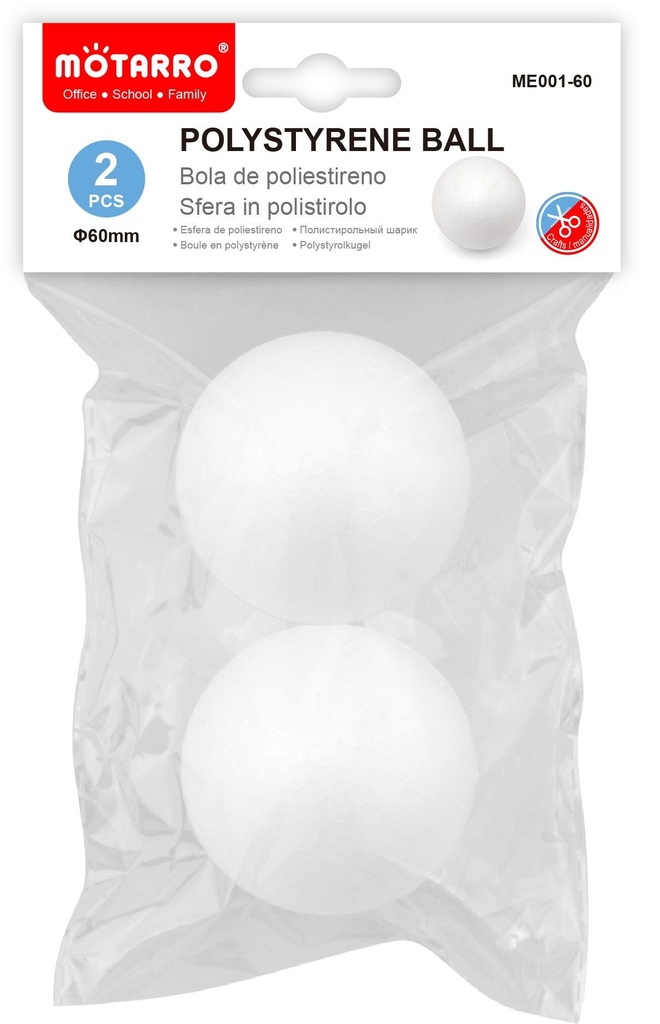 Polystyrene Ball 60mm/2pcs
