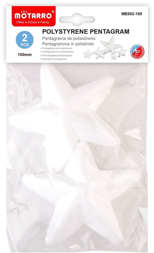 Polystyrene Pentagram 100mm/2pcs