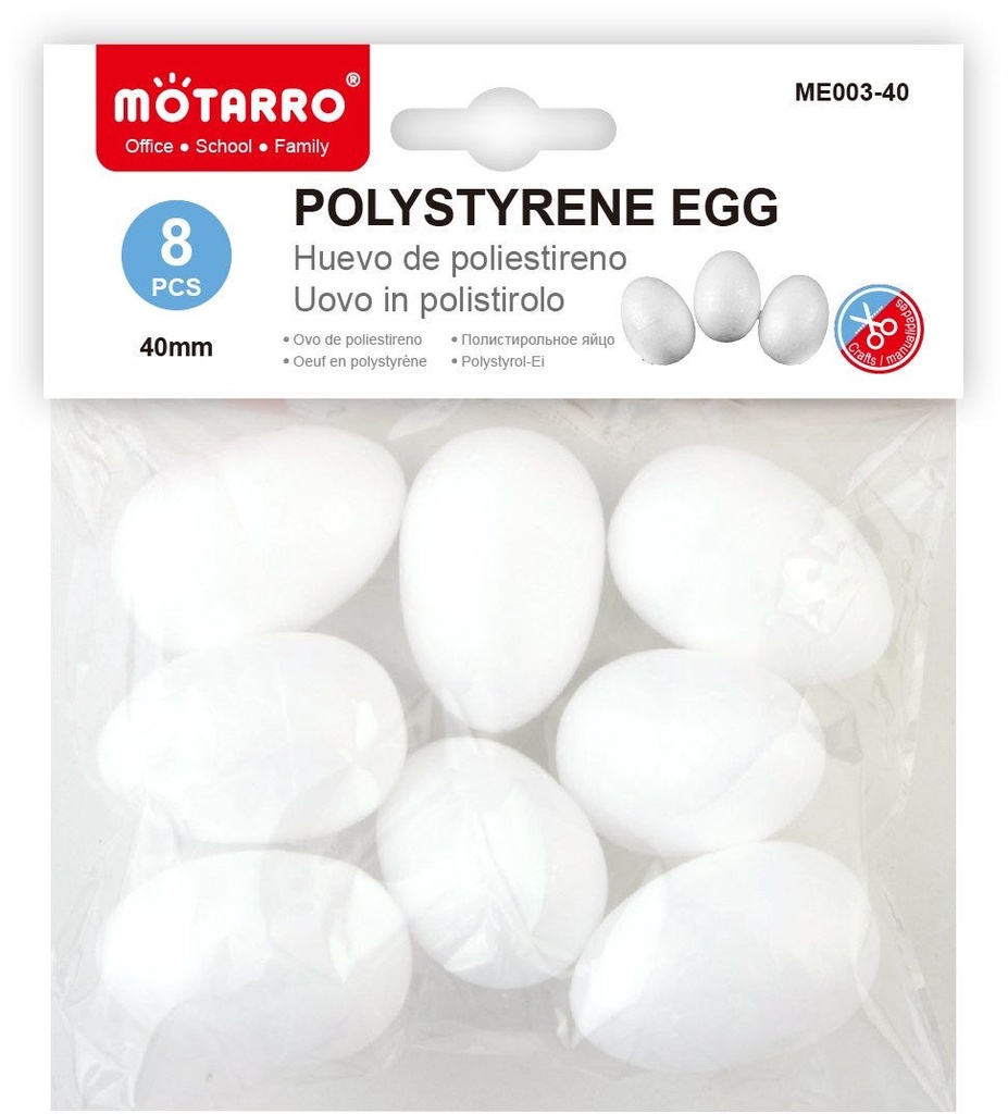 Polystyrene Egg 40mm/8pcs