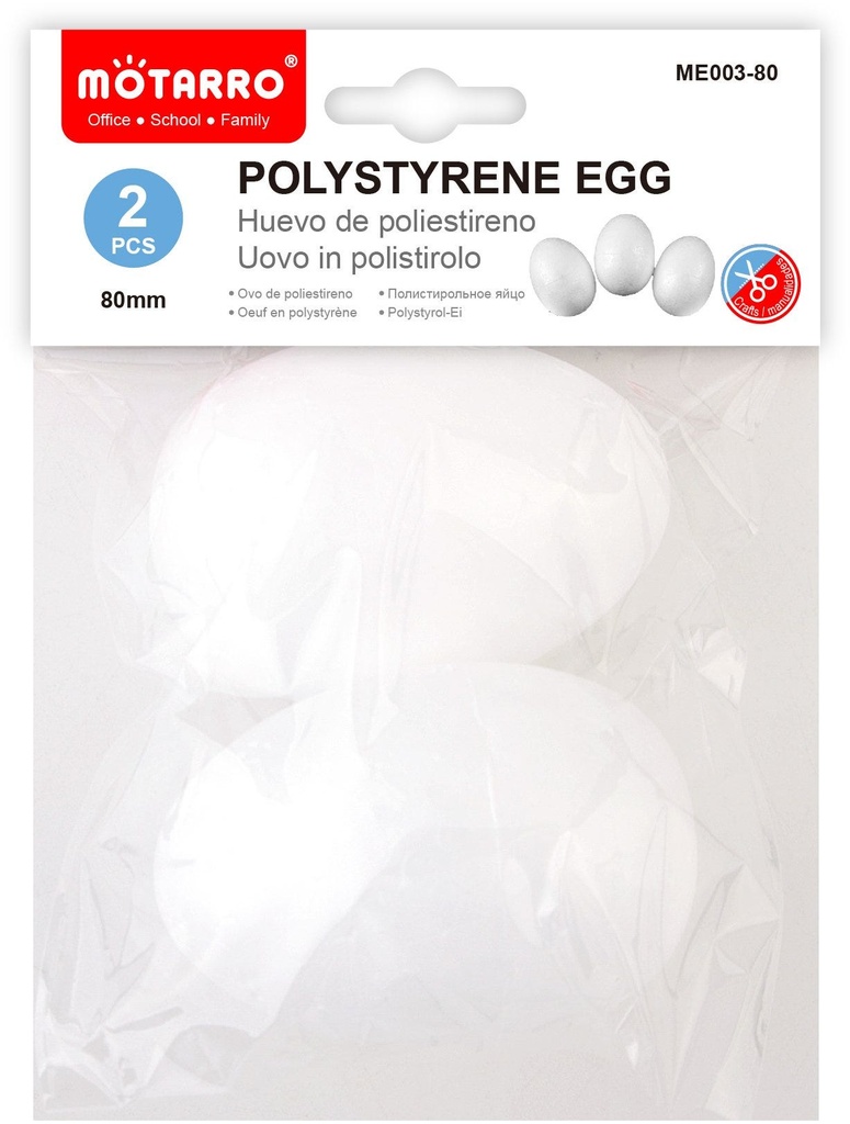 Polystyrene Egg 80mm/2pcs
