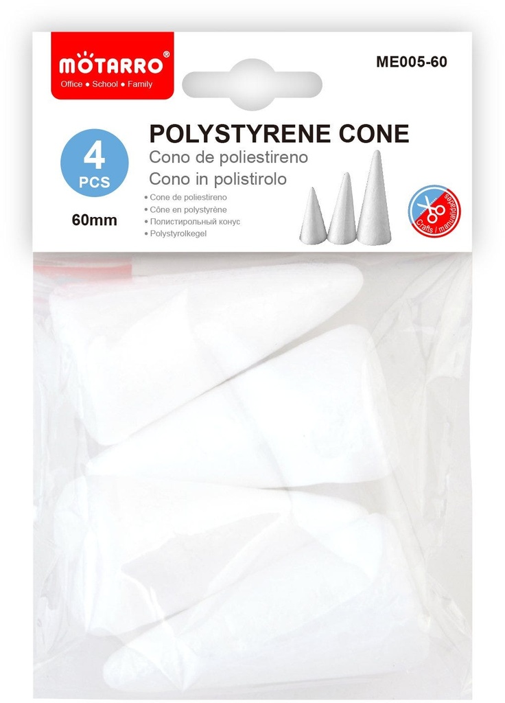 Polystyrene Cone 60mm/4pcs