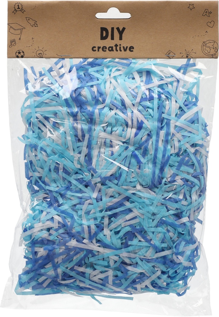 Shredded Paper 22x14 cm (White,Light blue, Dark Blue)
