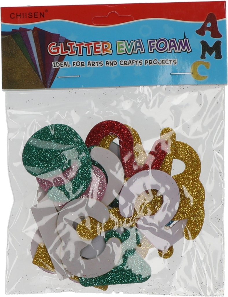 Glitter Eva Foam Numbers Stickers DIY