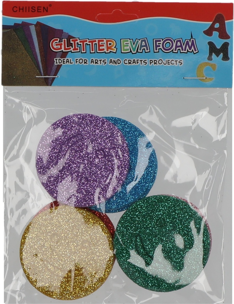 Glitter Eva Foam Assorted Shapes Stickers DIY