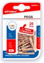 Wooden Pegs 0006-11/25mm 20pcs, 20pcs Natural Color