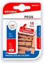 Wooden Pegs 0006-13/35mm 10pcs Natural Color