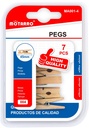 Wooden Pegs 0006-14/45mm 7pcs Natural Color