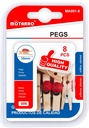 Wooden Pegs Shape 0006-16/35mm 8pcs Natural Color