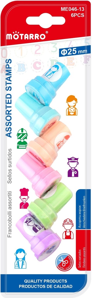 Stamps for Kids Set of 6pcs, Careers Series